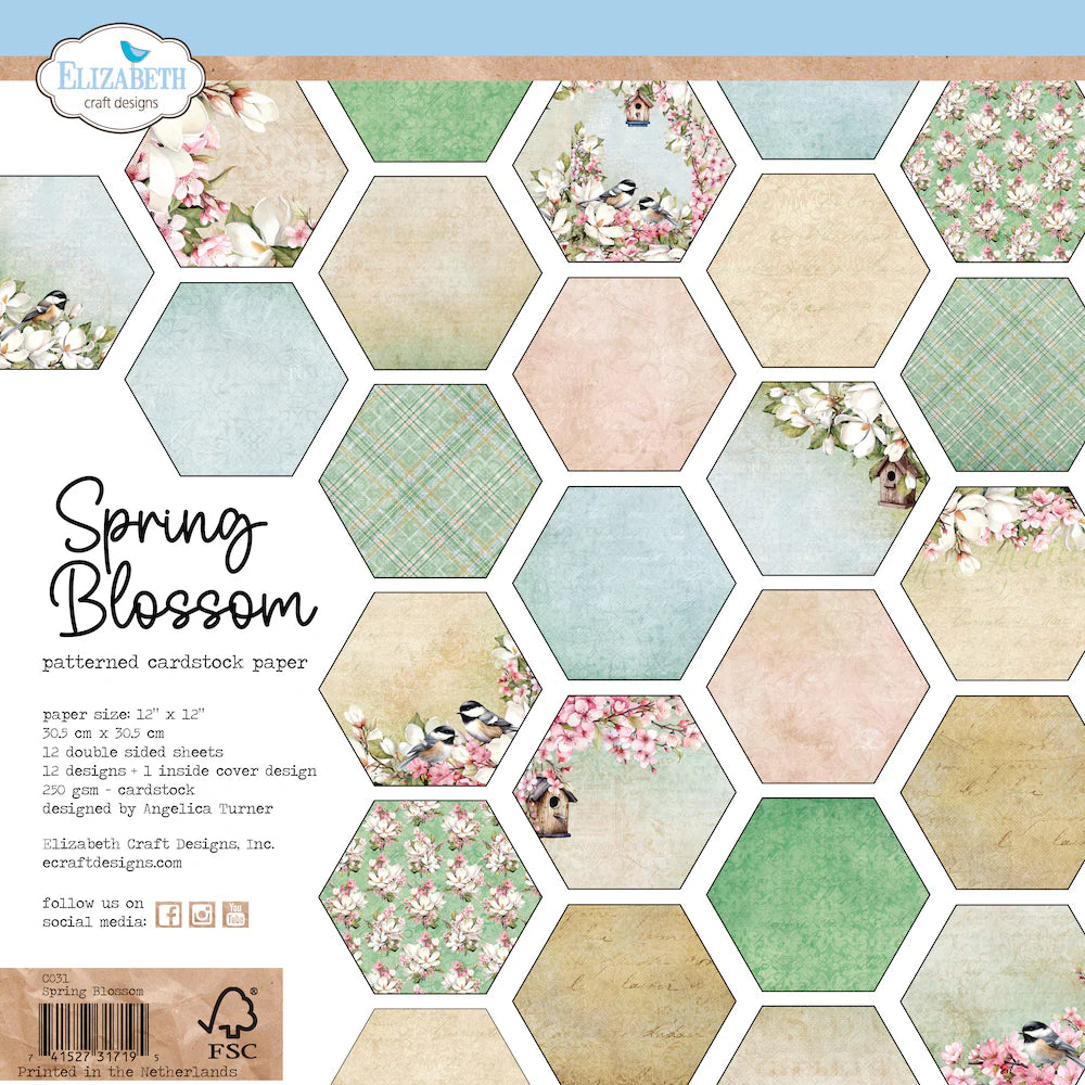 Elizabeth Craft Designs Spring Blossom 12” x 12” Paper Pack